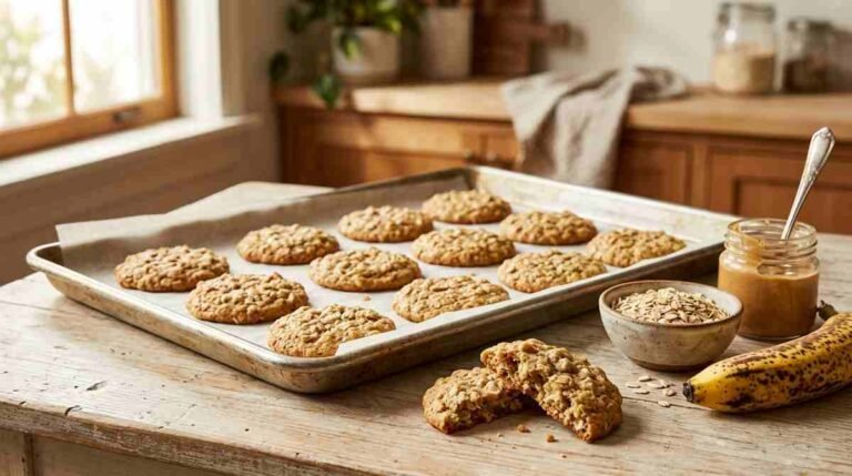 A Melhor Receita de Biscoitos de Aveia e Banana 3 Ingredientes Sem Açúcar (Fácil e Rápida)